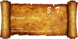 Bruner Tibor névjegykártya